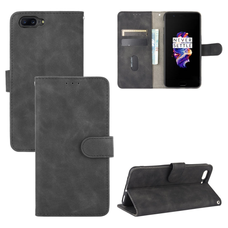 Tinta unita Skin Feel Fibbia magnetica Flip orizzontale Custodia in pelle PU con struttura in vitello con supporto e slot per schede e portafoglio, For OnePlus Nord, For OnePlus 8, For OnePlus 5, For OnePlus 8 Pro