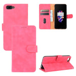 Tinta unita Skin Feel Fibbia magnetica Flip orizzontale Custodia in pelle PU con struttura in vitello con supporto e slot per schede e portafoglio, For OnePlus Nord, For OnePlus 8, For OnePlus 5, For OnePlus 8 Pro