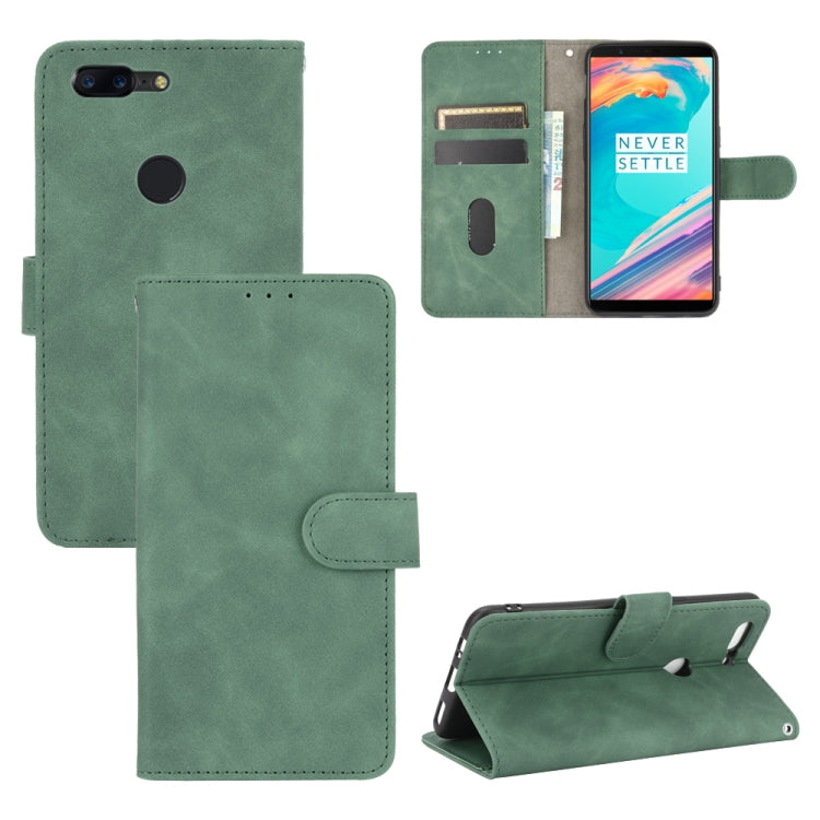 Tinta unita Skin Feel Fibbia magnetica Flip orizzontale Custodia in pelle PU con struttura in vitello con supporto e slot per schede e portafoglio, For OnePlus 5T, For BlackBerry KEY2, For OnePlus 6, For OnePlus 6T