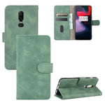 Tinta unita Skin Feel Fibbia magnetica Flip orizzontale Custodia in pelle PU con struttura in vitello con supporto e slot per schede e portafoglio, For OnePlus 5T, For BlackBerry KEY2, For OnePlus 6, For OnePlus 6T