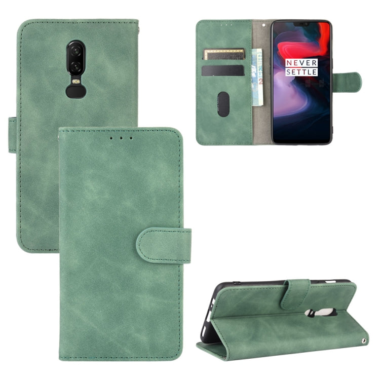 Tinta unita Skin Feel Fibbia magnetica Flip orizzontale Custodia in pelle PU con struttura in vitello con supporto e slot per schede e portafoglio, For OnePlus 5T, For BlackBerry KEY2, For OnePlus 6, For OnePlus 6T