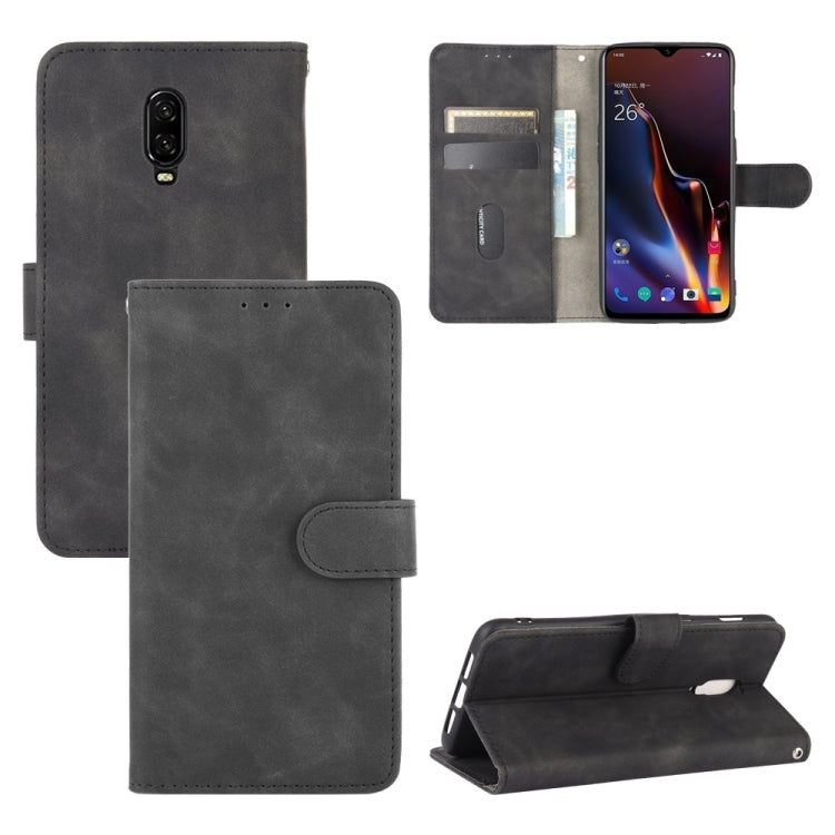Tinta unita Skin Feel Fibbia magnetica Flip orizzontale Custodia in pelle PU con struttura in vitello con supporto e slot per schede e portafoglio, For OnePlus 5T, For BlackBerry KEY2, For OnePlus 6, For OnePlus 6T
