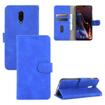 Tinta unita Skin Feel Fibbia magnetica Flip orizzontale Custodia in pelle PU con struttura in vitello con supporto e slot per schede e portafoglio, For OnePlus 5T, For BlackBerry KEY2, For OnePlus 6, For OnePlus 6T