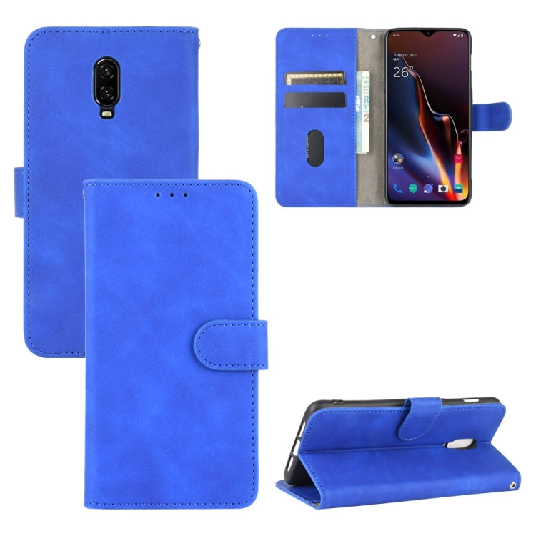 Tinta unita Skin Feel Fibbia magnetica Flip orizzontale Custodia in pelle PU con struttura in vitello con supporto e slot per schede e portafoglio, For OnePlus 5T, For BlackBerry KEY2, For OnePlus 6, For OnePlus 6T