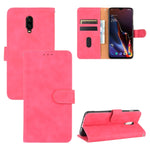 Tinta unita Skin Feel Fibbia magnetica Flip orizzontale Custodia in pelle PU con struttura in vitello con supporto e slot per schede e portafoglio, For OnePlus 5T, For BlackBerry KEY2, For OnePlus 6, For OnePlus 6T