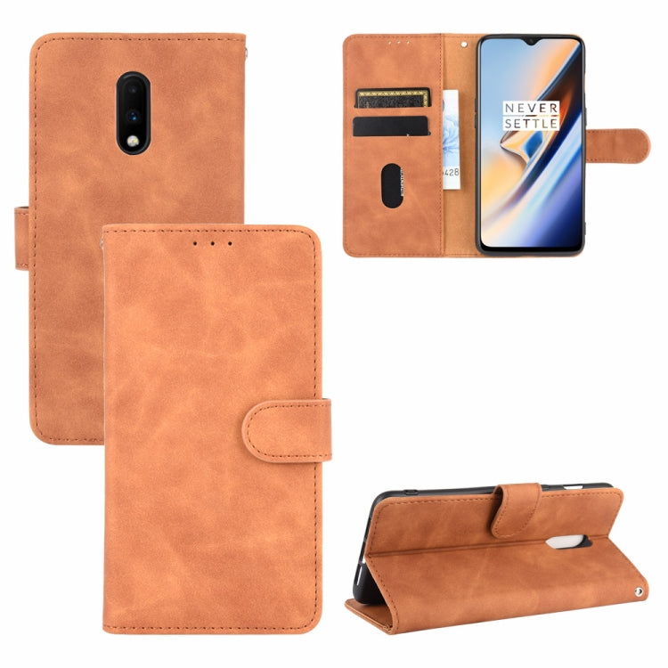 Tinta unita Skin Feel Fibbia magnetica Flip orizzontale Custodia in pelle PU con struttura in vitello con supporto e slot per schede e portafoglio, For BlackBerry Keyone, For BlackBerry Priv, For OnePlus 7, For OnePlus 7 Pro
