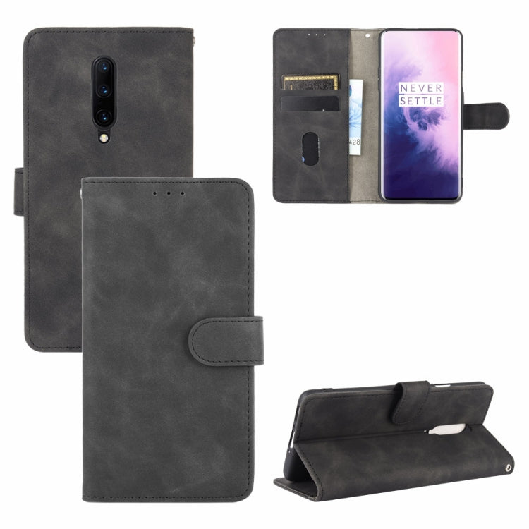 Tinta unita Skin Feel Fibbia magnetica Flip orizzontale Custodia in pelle PU con struttura in vitello con supporto e slot per schede e portafoglio, For BlackBerry Keyone, For BlackBerry Priv, For OnePlus 7, For OnePlus 7 Pro