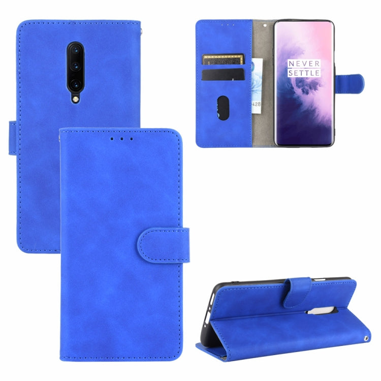 Tinta unita Skin Feel Fibbia magnetica Flip orizzontale Custodia in pelle PU con struttura in vitello con supporto e slot per schede e portafoglio, For BlackBerry Keyone, For BlackBerry Priv, For OnePlus 7, For OnePlus 7 Pro