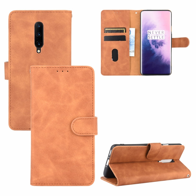 Tinta unita Skin Feel Fibbia magnetica Flip orizzontale Custodia in pelle PU con struttura in vitello con supporto e slot per schede e portafoglio, For BlackBerry Keyone, For BlackBerry Priv, For OnePlus 7, For OnePlus 7 Pro