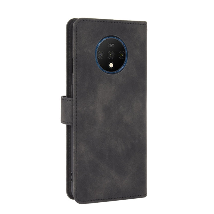 Tinta unita Skin Feel Fibbia magnetica Flip orizzontale Custodia in pelle PU con struttura in vitello con supporto e slot per schede e portafoglio, For OnePlus 7T