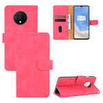 Tinta unita Skin Feel Fibbia magnetica Flip orizzontale Custodia in pelle PU con struttura in vitello con supporto e slot per schede e portafoglio, For OnePlus 7T
