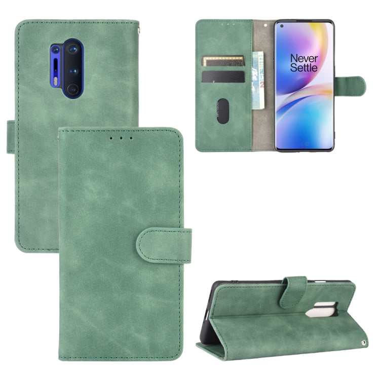 Tinta unita Skin Feel Fibbia magnetica Flip orizzontale Custodia in pelle PU con struttura in vitello con supporto e slot per schede e portafoglio, For OnePlus Nord, For OnePlus 8, For OnePlus 5, For OnePlus 8 Pro