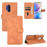 Tinta unita Skin Feel Fibbia magnetica Flip orizzontale Custodia in pelle PU con struttura in vitello con supporto e slot per schede e portafoglio, For OnePlus Nord, For OnePlus 8, For OnePlus 5, For OnePlus 8 Pro