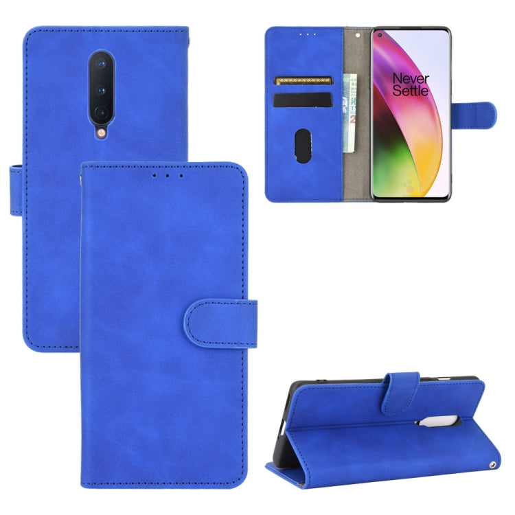 Tinta unita Skin Feel Fibbia magnetica Flip orizzontale Custodia in pelle PU con struttura in vitello con supporto e slot per schede e portafoglio, For OnePlus Nord, For OnePlus 8, For OnePlus 5, For OnePlus 8 Pro