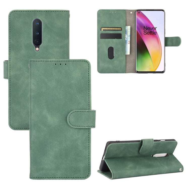 Tinta unita Skin Feel Fibbia magnetica Flip orizzontale Custodia in pelle PU con struttura in vitello con supporto e slot per schede e portafoglio, For OnePlus Nord, For OnePlus 8, For OnePlus 5, For OnePlus 8 Pro
