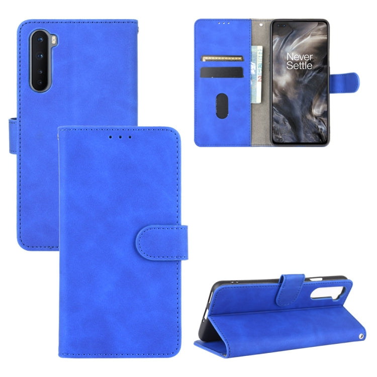 Tinta unita Skin Feel Fibbia magnetica Flip orizzontale Custodia in pelle PU con struttura in vitello con supporto e slot per schede e portafoglio, For OnePlus Nord, For OnePlus 8, For OnePlus 5, For OnePlus 8 Pro