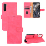 Tinta unita Skin Feel Fibbia magnetica Flip orizzontale Custodia in pelle PU con struttura in vitello con supporto e slot per schede e portafoglio, For OnePlus Nord, For OnePlus 8, For OnePlus 5, For OnePlus 8 Pro