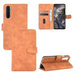 Tinta unita Skin Feel Fibbia magnetica Flip orizzontale Custodia in pelle PU con struttura in vitello con supporto e slot per schede e portafoglio, For OnePlus Nord, For OnePlus 8, For OnePlus 5, For OnePlus 8 Pro