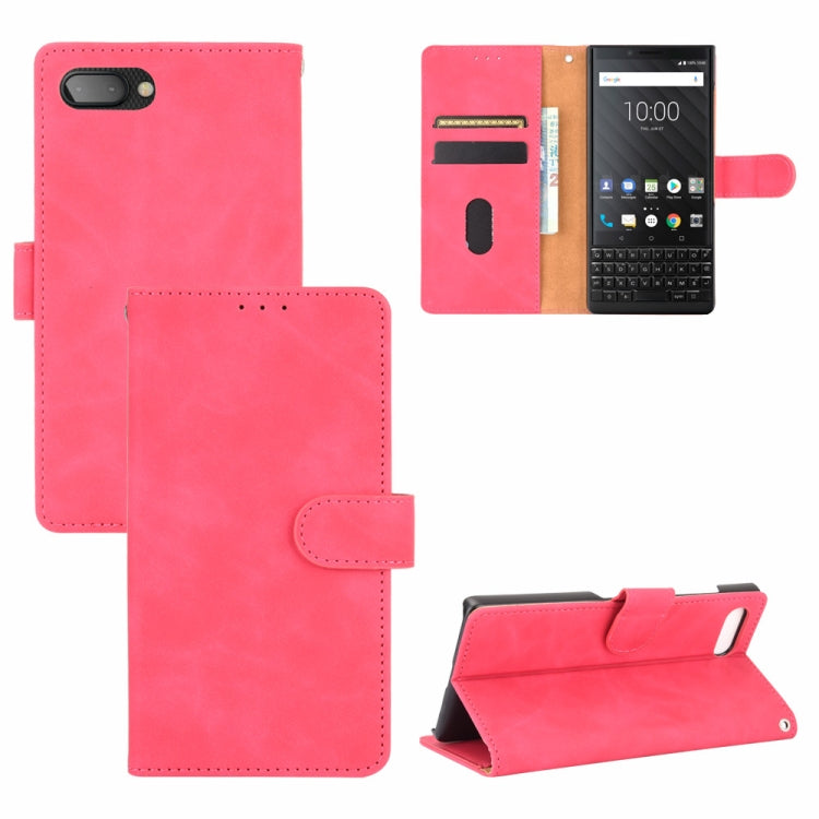 Tinta unita Skin Feel Fibbia magnetica Flip orizzontale Custodia in pelle PU con struttura in vitello con supporto e slot per schede e portafoglio, For OnePlus 5T, For BlackBerry KEY2, For OnePlus 6, For OnePlus 6T