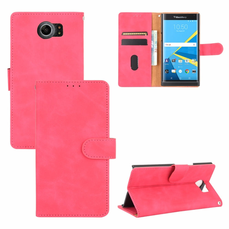 Tinta unita Skin Feel Fibbia magnetica Flip orizzontale Custodia in pelle PU con struttura in vitello con supporto e slot per schede e portafoglio, For BlackBerry Keyone, For BlackBerry Priv, For OnePlus 7, For OnePlus 7 Pro