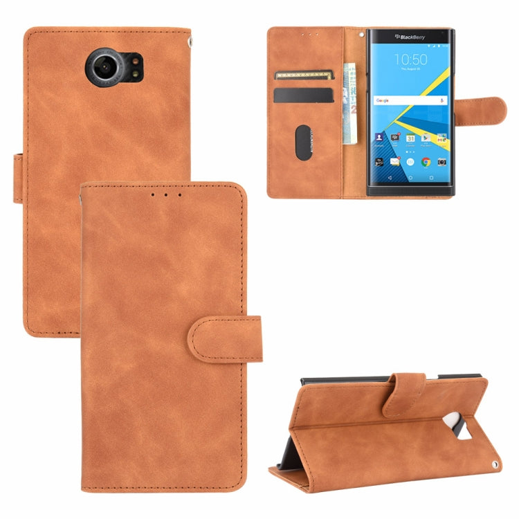 Tinta unita Skin Feel Fibbia magnetica Flip orizzontale Custodia in pelle PU con struttura in vitello con supporto e slot per schede e portafoglio, For BlackBerry Keyone, For BlackBerry Priv, For OnePlus 7, For OnePlus 7 Pro