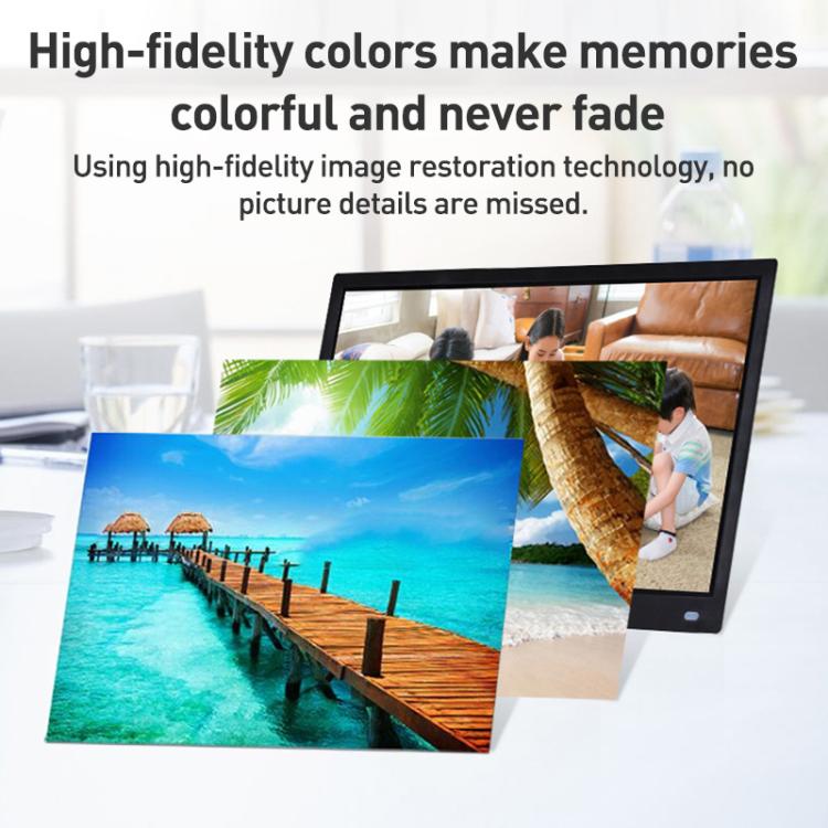 Cornice digitale LED HD 17,3" con WiFi e telecomando