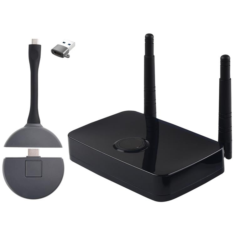 Measy AM1810 Proiettore schermo wireless 3 in 1 con trasmettitore e ricevitore, spina: spina UE, EU Plug