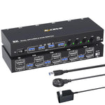 KC-KVM402DP 8K 30Hz 4 ingressi 2 uscite DP / USB3.0 Switch KVM per doppio monitor, US Plug, EU Plug, UK Plug, AU Plug