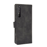 Tinta unita Skin Feel Fibbia magnetica Flip orizzontale Custodia in pelle PU con struttura in vitello con supporto e slot per schede e portafoglio, For Sony Xperia 1 II, For Sony Xperia 1, For Sony Xperia 5, For Sony Xperia 8
