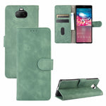 Tinta unita Skin Feel Fibbia magnetica Flip orizzontale Custodia in pelle PU con struttura in vitello con supporto e slot per schede e portafoglio, For Sony Xperia 1 II, For Sony Xperia 1, For Sony Xperia 5, For Sony Xperia 8