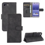 Tinta unita Skin Feel Fibbia magnetica Flip orizzontale Custodia in pelle PU con struttura in vitello con supporto e slot per schede e portafoglio, For Sony Xperia 10 II, For Sony Xperia 10 Plus, For Sony Xperia 10, For Sony Xperia Ace