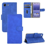 Tinta unita Skin Feel Fibbia magnetica Flip orizzontale Custodia in pelle PU con struttura in vitello con supporto e slot per schede e portafoglio, For Sony Xperia 10 II, For Sony Xperia 10 Plus, For Sony Xperia 10, For Sony Xperia Ace