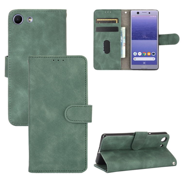 Tinta unita Skin Feel Fibbia magnetica Flip orizzontale Custodia in pelle PU con struttura in vitello con supporto e slot per schede e portafoglio, For Sony Xperia 10 II, For Sony Xperia 10 Plus, For Sony Xperia 10, For Sony Xperia Ace