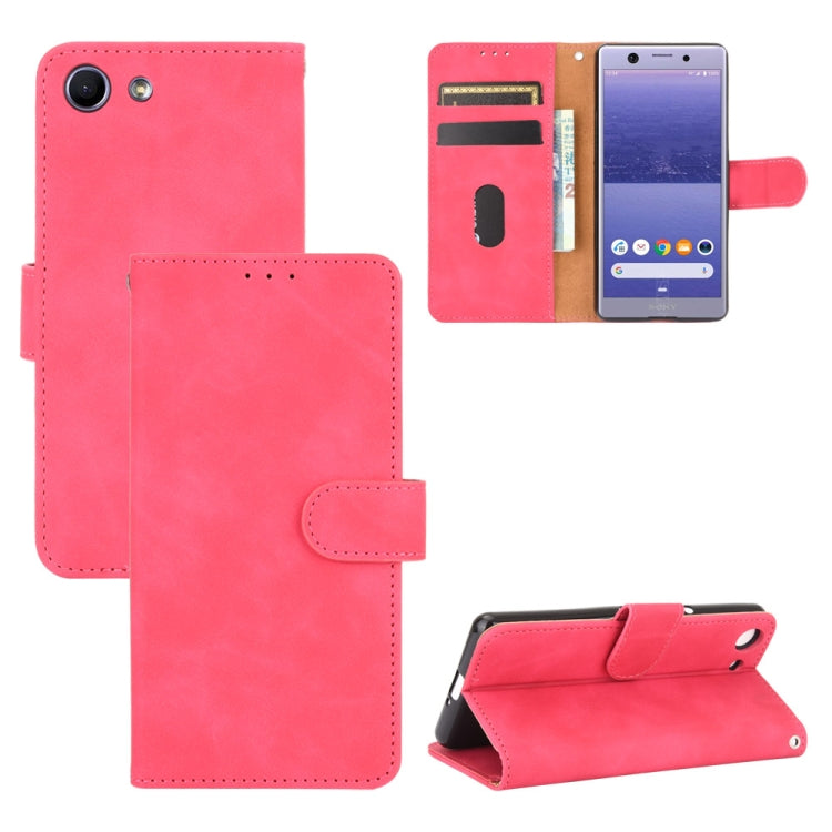 Tinta unita Skin Feel Fibbia magnetica Flip orizzontale Custodia in pelle PU con struttura in vitello con supporto e slot per schede e portafoglio, For Sony Xperia 10 II, For Sony Xperia 10 Plus, For Sony Xperia 10, For Sony Xperia Ace