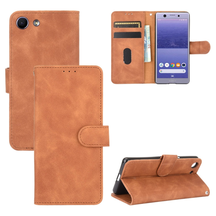 Tinta unita Skin Feel Fibbia magnetica Flip orizzontale Custodia in pelle PU con struttura in vitello con supporto e slot per schede e portafoglio, For Sony Xperia 10 II, For Sony Xperia 10 Plus, For Sony Xperia 10, For Sony Xperia Ace