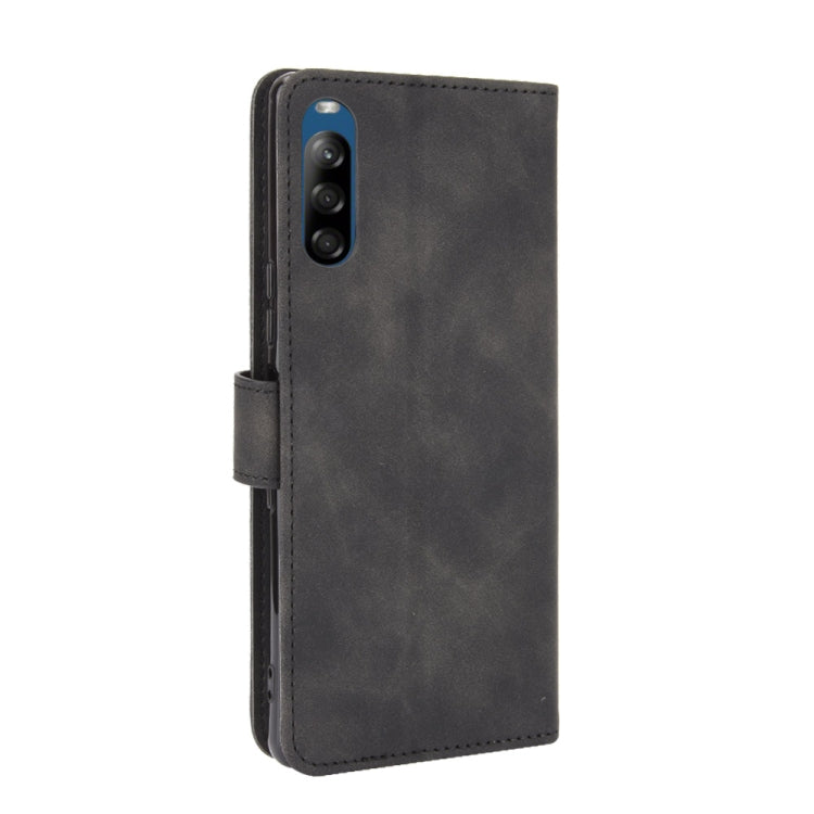 Tinta unita Skin Feel Fibbia magnetica Flip orizzontale Custodia in pelle PU con struttura in vitello con supporto e slot per schede e portafoglio, For Sony Xperia L4, For Sony Xperia XZ3, For Sony Xperia 8 Lite