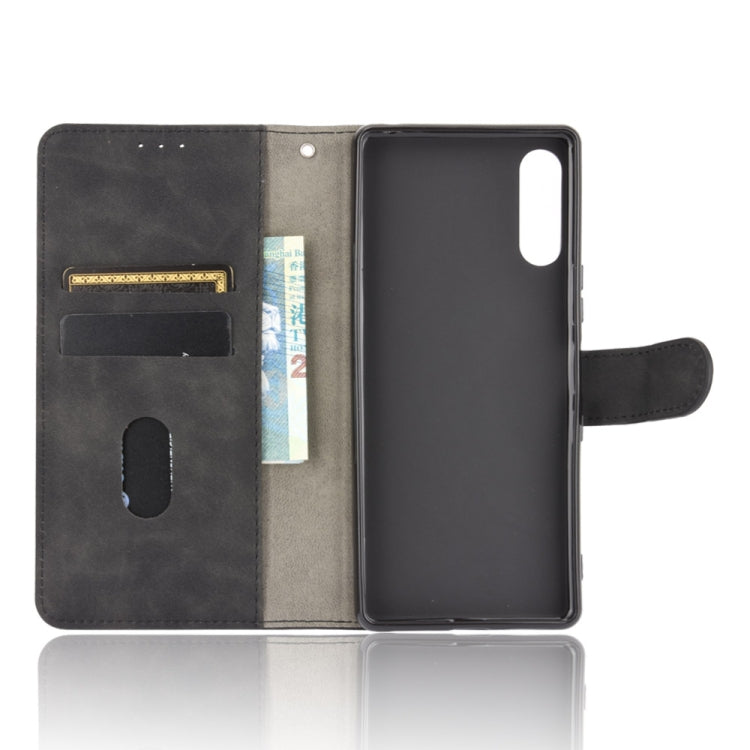 Tinta unita Skin Feel Fibbia magnetica Flip orizzontale Custodia in pelle PU con struttura in vitello con supporto e slot per schede e portafoglio, For Sony Xperia L4, For Sony Xperia XZ3, For Sony Xperia 8 Lite