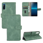 Tinta unita Skin Feel Fibbia magnetica Flip orizzontale Custodia in pelle PU con struttura in vitello con supporto e slot per schede e portafoglio, For Sony Xperia L4, For Sony Xperia XZ3, For Sony Xperia 8 Lite