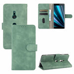 Tinta unita Skin Feel Fibbia magnetica Flip orizzontale Custodia in pelle PU con struttura in vitello con supporto e slot per schede e portafoglio, For Sony Xperia L4, For Sony Xperia XZ3, For Sony Xperia 8 Lite