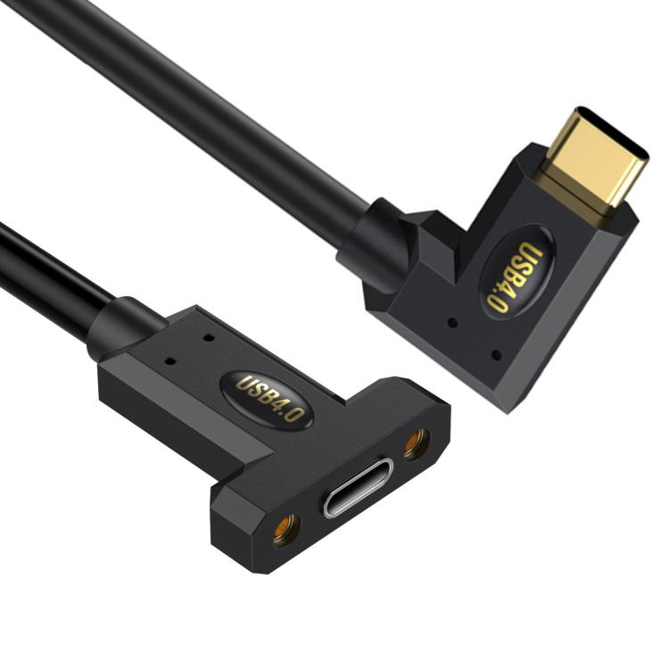 Cavo di prolunga da 240 W con gomito maschio tipo C a pannello fisso con vite femmina tipo C con orecchio, 0.3m, 0.6m, 1m, 1.8m