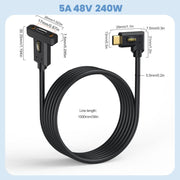 Cavo di prolunga da 240 W con gomito maschio tipo C a pannello fisso con vite femmina tipo C con orecchio, 0.3m, 0.6m, 1m, 1.8m