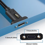 Cavo prolunga USB-C 240W con gomito e vite 0,3-1,8 m
