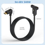 Cavo prolunga USB-C con pannello fisso e gomito 0.3-1.8m