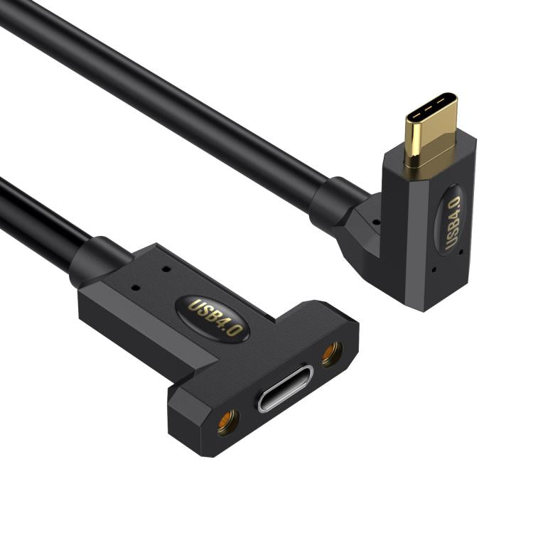 Cavo prolunga USB-C con pannello fisso e gomito 0.3-1.8m