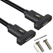 Cavo di estensione per pannello fisso con vite da orecchio femmina tipo C USB4 a orecchio femmina tipo C, 0.3m, 0.6m, 1m, 1.8m