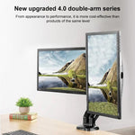 Supporto per monitor a doppio braccio da tavolo Lenovo Thinkplus ZJA1 Clip-on, ZJA1