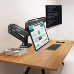 Supporto per monitor a doppio braccio da tavolo Lenovo Thinkplus ZJA1 Clip-on, ZJA1