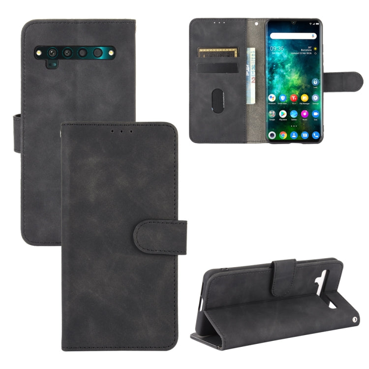 Tinta unita Skin Feel Fibbia magnetica Flip orizzontale Custodia in pelle PU con struttura in vitello con supporto e slot per schede e portafoglio, For TCL 10 Pro, For TCL 10L, For Vivo X30 Pro, For Fujitsu Arrows 5G (F-51A)