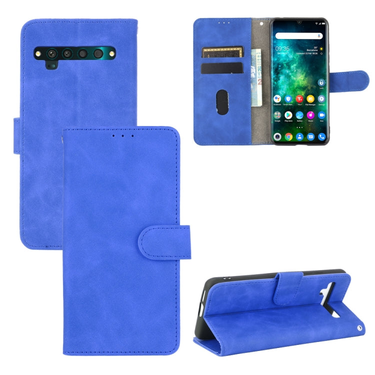 Tinta unita Skin Feel Fibbia magnetica Flip orizzontale Custodia in pelle PU con struttura in vitello con supporto e slot per schede e portafoglio, For TCL 10 Pro, For TCL 10L, For Vivo X30 Pro, For Fujitsu Arrows 5G (F-51A)