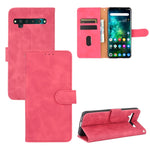 Tinta unita Skin Feel Fibbia magnetica Flip orizzontale Custodia in pelle PU con struttura in vitello con supporto e slot per schede e portafoglio, For TCL 10 Pro, For TCL 10L, For Vivo X30 Pro, For Fujitsu Arrows 5G (F-51A)